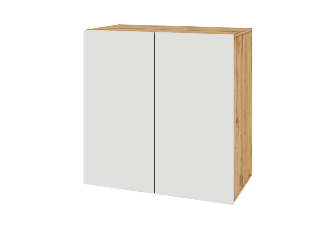 Фото Комод Svit Mebliv Спейс двухдверный с полками 80 см, дуб аппалачи / нимфея альба