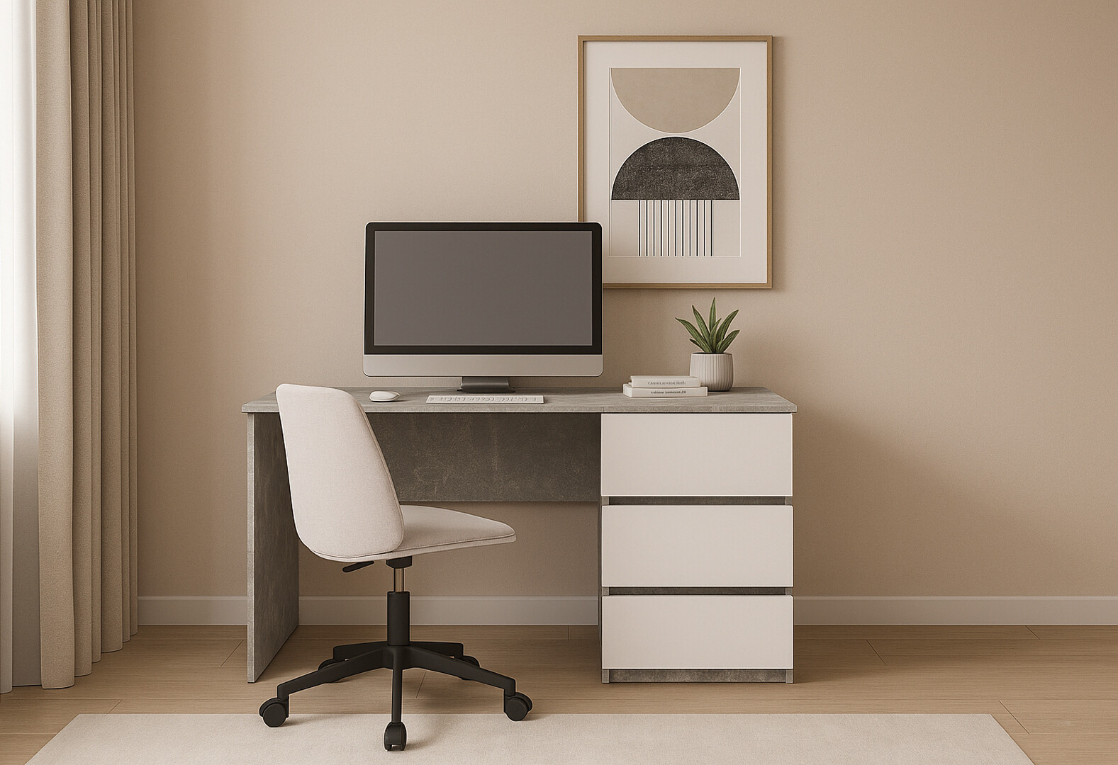 Фото 7 - Стол письменный Киевский стандарт КС 12 с 3-мя ящиками 120x58 см