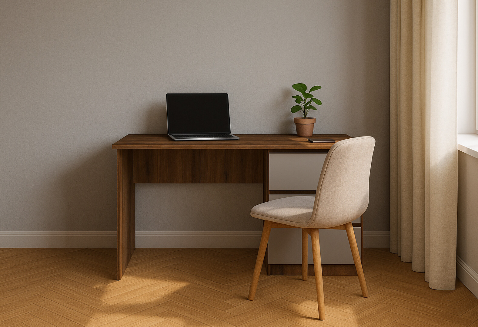 Фото 9 - Стол письменный Киевский стандарт КС 12 с 3-мя ящиками 120x58 см