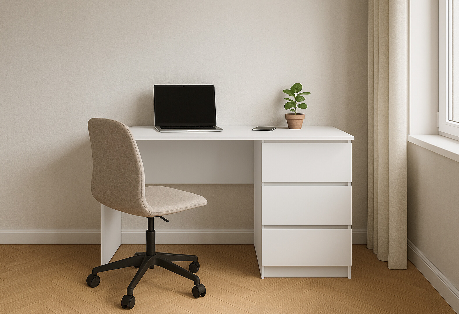 Фото 2 - Стол письменный Киевский стандарт КС 12 с 3-мя ящиками 120x58 см