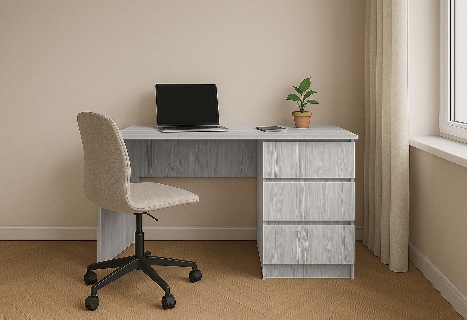 Фото 11 - Стол письменный Киевский стандарт КС 12 с 3-мя ящиками 120x58 см