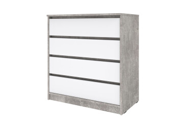 Фото Комод Київський стандарт №10 з 4 шухлядами 80 см бетон / німфея альба
