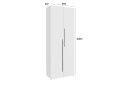Image 5 - Шкаф Svit Mebliv Спейс двухдверная со штанкой и полками 80х220х57 см, нимфея альба
