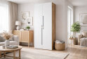 Image 2 - Шкаф Svit Mebliv Спейс двухдверная со штанкой и полками 80х220х57 см, дуб аппалачи / нимфея альба