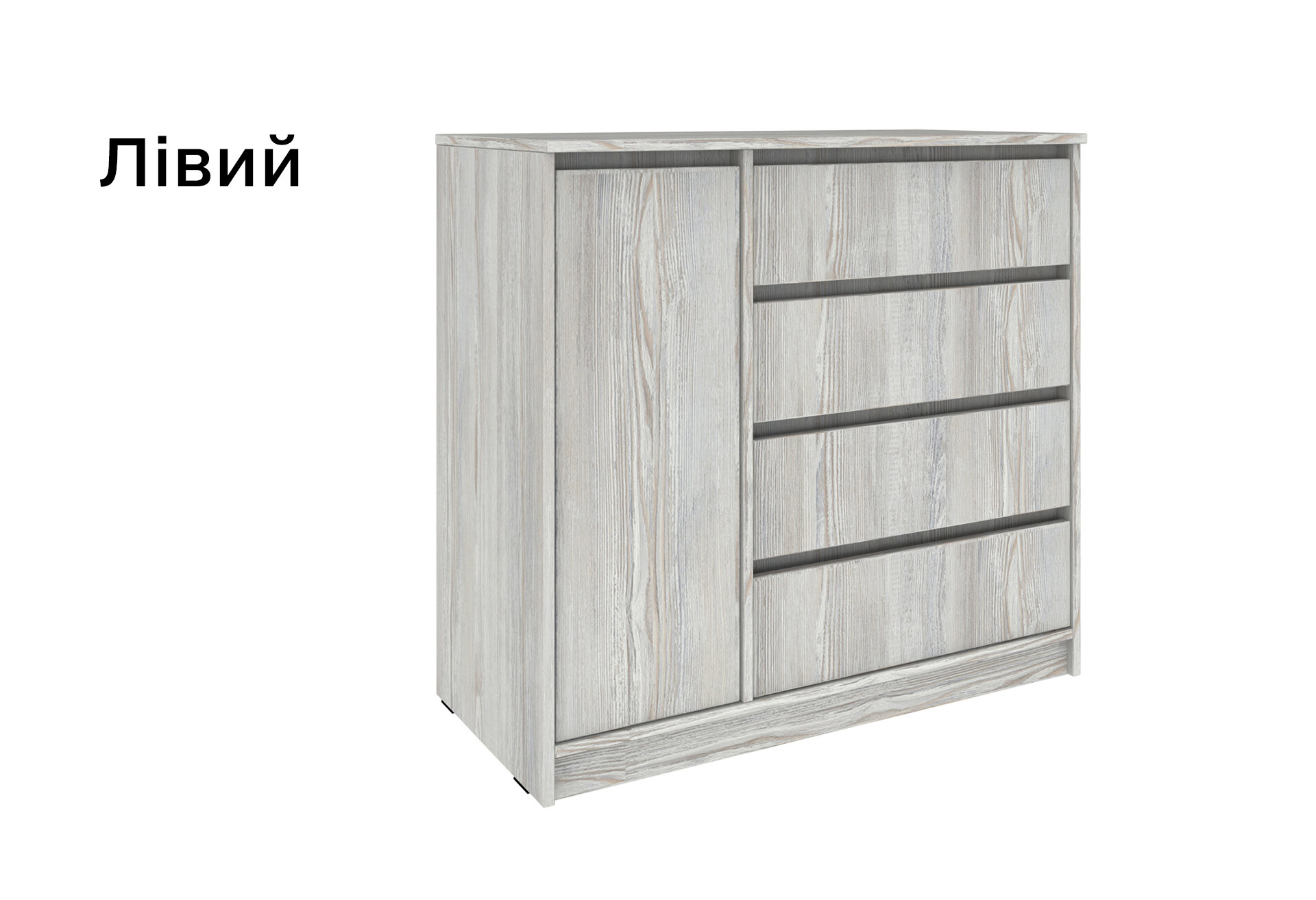 Фото 9 - Комод Киевский стандарт №11 с дверкой и 4 ящиками 90 см