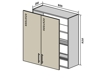 Фото В49 Тумба 2Д 80 Сушка Лори / Lori Вип-Мастер