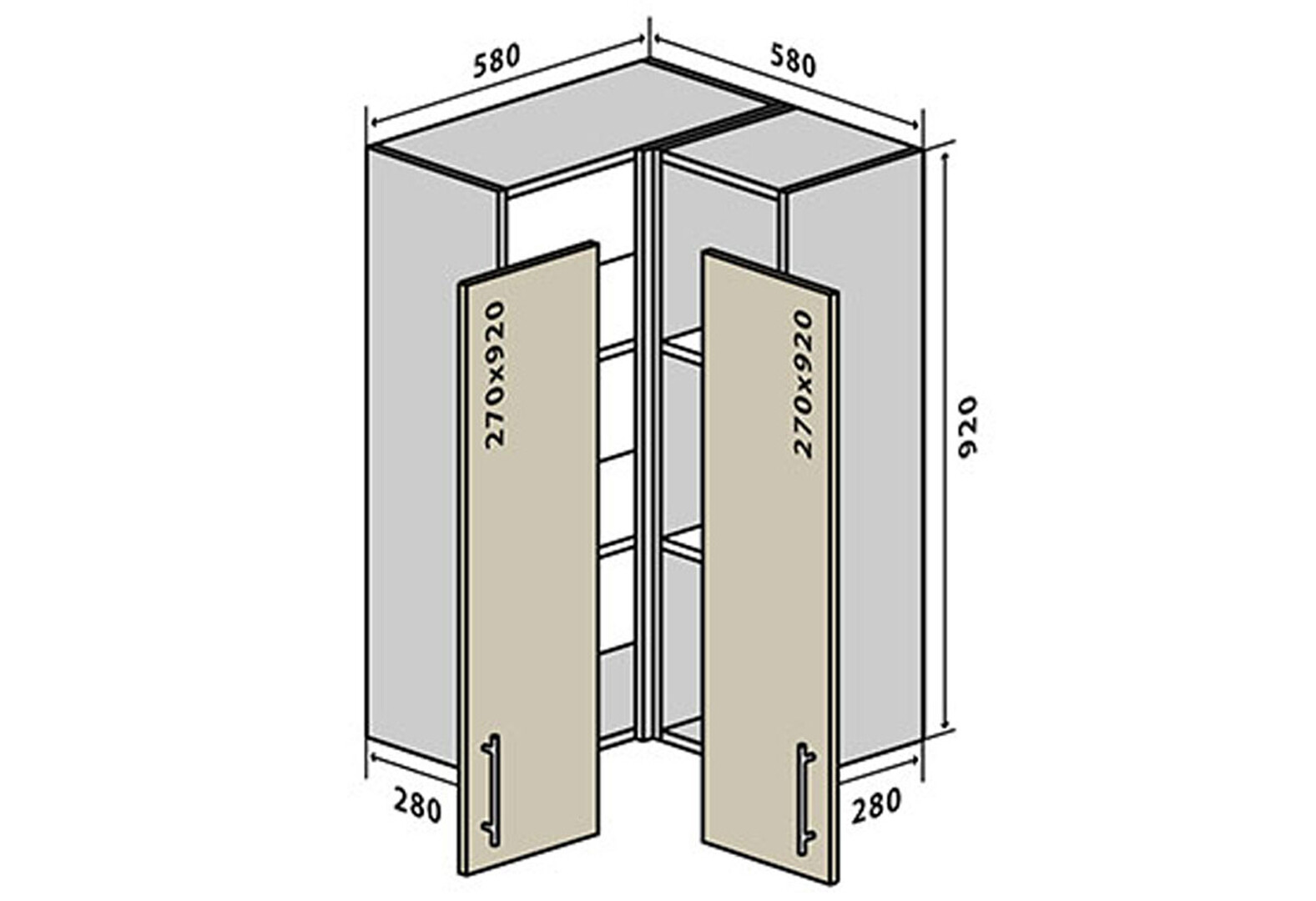 Фото 1 - В58 Тумба угловая 58 Лори / Lori Вип-Мастер