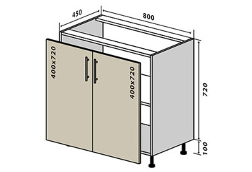 Фото Н7 Тумба 2Д 80 Лори / Lori Вип-Мастер