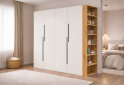 Image 2 - Шкаф Svit Mebliv Спейс четырехдверная с боковыми полками 180х220х57 см, дуб аппалачи / кашемир