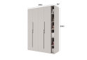 Image 5 - Шкаф Svit Mebliv Спейс четырехдверная с полками 180х220х57 см, кашемир