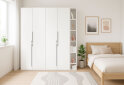 Image 2 - Шкаф Svit Mebliv Спейс четырехдверная с полками 180х220х57 см, нимфея альба