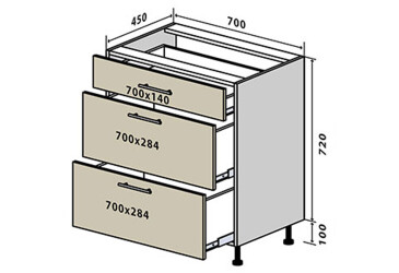 Фото Н46 Тумба 3Ш 70 Лорі / Lori VIP-master