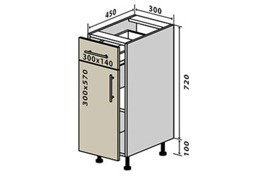 Фото Н22 Тумба 1Ш1Д 30