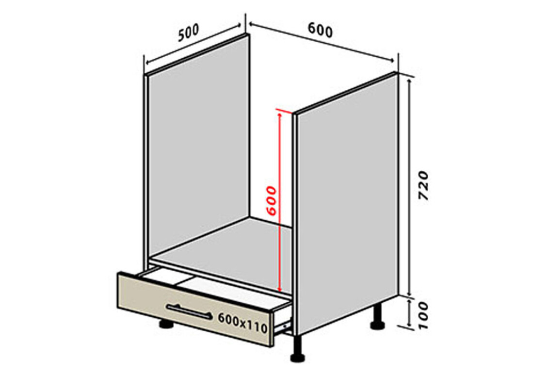 Фото Н12 Тумба для духовки 1Ш New Прайм / Prime VIP-master