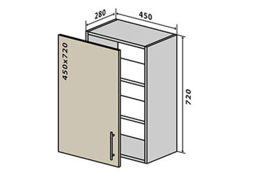 Image В4 Тумба 1Д 45 Прайм / Prime Вип-Мастер