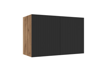 Фото Антресоль 2Д Лайн Элегант 100x55x50 см дуб аппалачи / черный мат