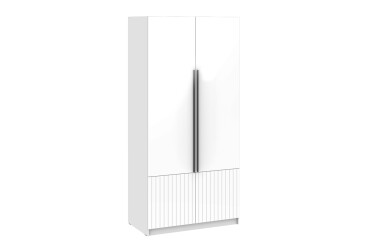 Фото Шкаф Киевский стандарт Лайн Элегант 2-дверный 100 см нимфея альба / белый мат