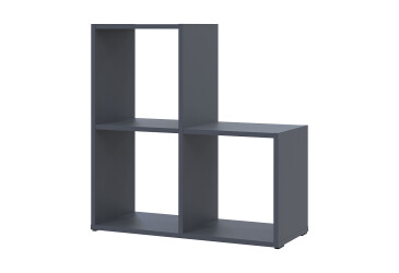 Фото Стелаж Doros Степ 2х2 відкритий 69 см Графіт 
