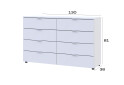 Фото 7 - Комод Doros Рон 8 с 8 ящиками 130 см Белый