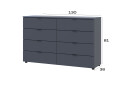 Фото 7 - Комод Doros Рон 8 с 8 ящиками 130 см Графит