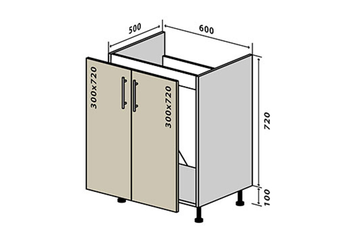 Фото Н13 Тумба мийка 2Д 60 Лорі Люкс / Lori Luxe VIP-master