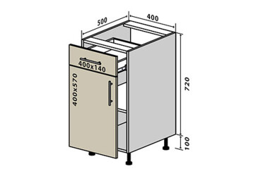 Фото Н23 Тумба 1Ш1Д 40 Лори Люкс / Lori Luxe Вип-Мастер