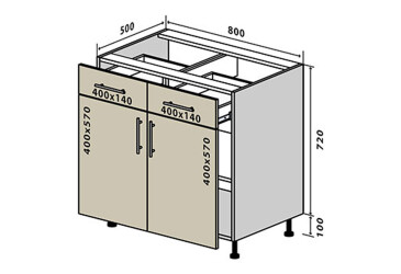 Фото Н27 Тумба 2Ш2Д 80 Лори Люкс / Lori Luxe Вип-Мастер