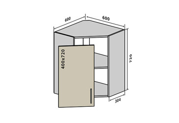 Фото В14 Тумба угловая 1Д Лори Люкс / Lori Luxe Вип-Мастер