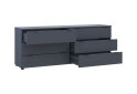 Image 5 - Комод Doros Рон 9 з 6 шухлядами 160 см Графіт