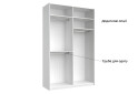 Фото 4 - Шафа-купе MiroMark Бартон 1.5х2.4м з дзеркалом, супер мат білий 