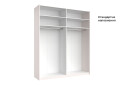 Фото 3 - Шкаф-купе MiroMark Бартон 2.0х2.4м с зеркалом, супер мат белый