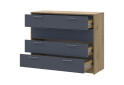Фото 4 - Комод Doros Ронді з 4 шухлядами 100 см Дуб артізан / Графіт