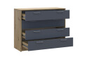Фото 5 - Комод Doros Ронді з 4 шухлядами 100 см Дуб артізан / Графіт