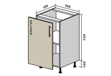 Image Н4 Тумба 1Д 45 Вудлайн / WoodLine VIP-master