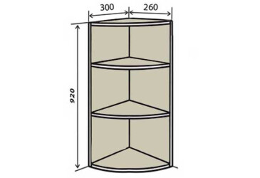 Фото В56R Полки угловые 92 Вудлайн Люкс / WoodLine Luxe Вип-Мастер