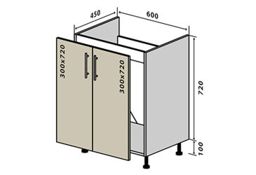 Image Н13 Тумба мийка 2Д 60 Вудлайн / WoodLine VIP-master