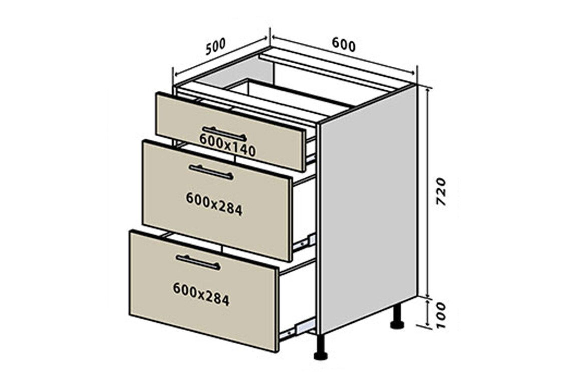 Фото Н28 Тумба 3Ш 60 Вудлайн Люкс / WoodLine Luxe Вип-Мастер