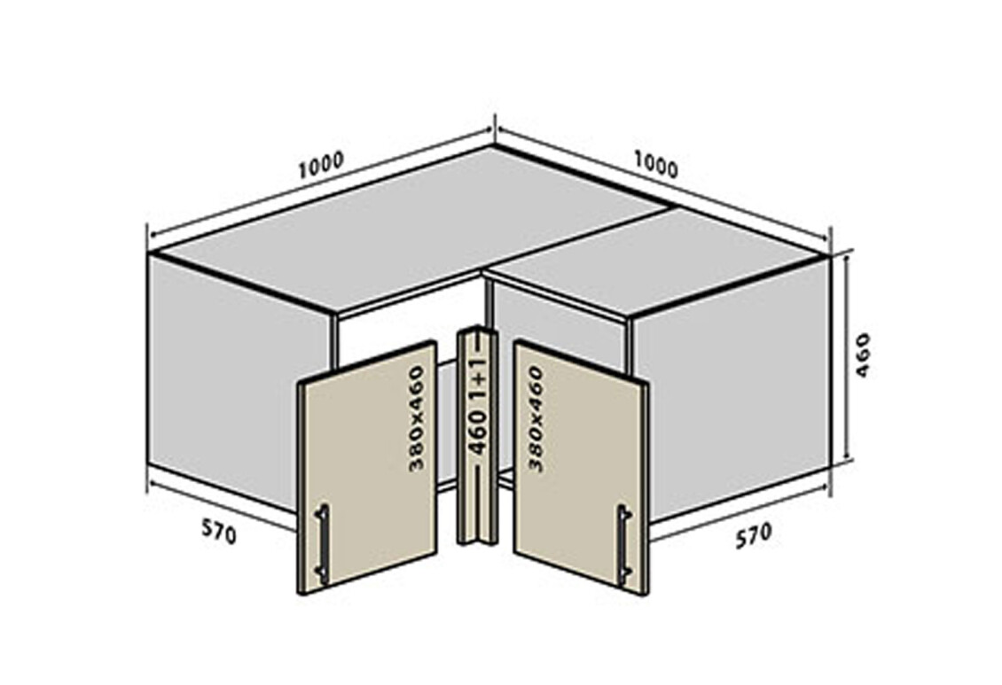 Фото В83 Тумба кутова 100 Вудлайн Люкс / WoodLine Luxe VIP-master