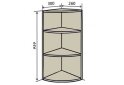 Image 1 - В56R Полки угловые 92 Вудлайн Люкс / WoodLine Luxe Вип-Мастер