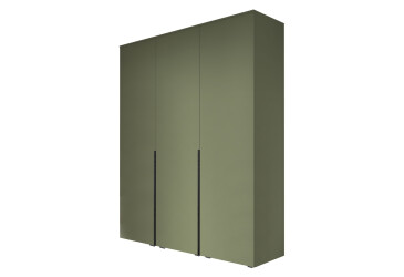 Фото Шафа Moreli Ліберті (ST0027) зі штангою та відділенням з полицями 3-дверна 180 см зелений димчастий