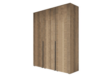 Фото Шафа Moreli Ліберті (ST0027) зі штангою та відділенням з полицями 3-дверна 180 см дуб гранж пісочний