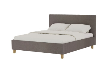 Фото Ліжко VND Соло з підйомним механізмом 160х200 см, Siena 1005 Hazelnut (сірий), ніжки лак