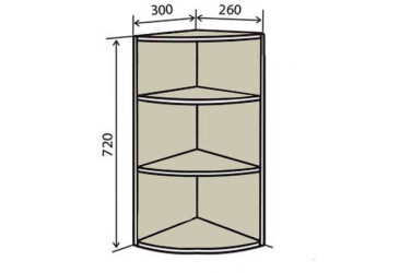 Фото В15R Полиці кутові 72 Прайм Люкс / Prime Luxe VIP-master