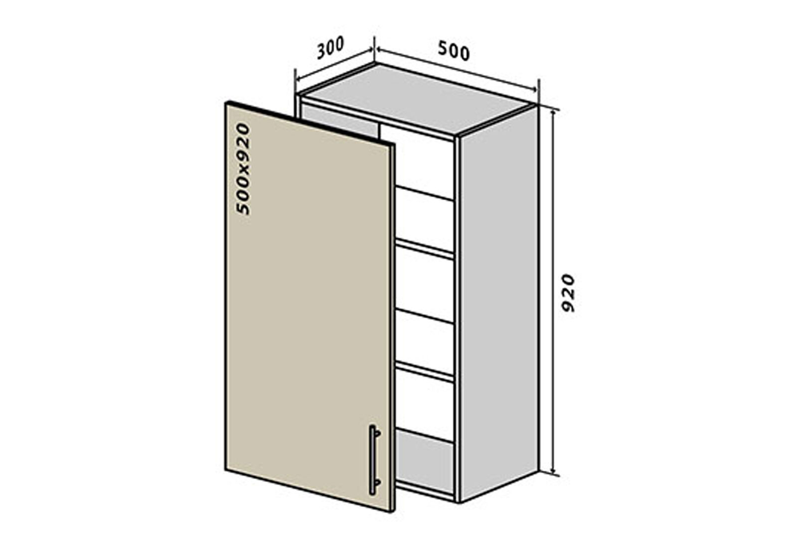 Фото 1 - В45 Тумба 1Д 50 Прайм Люкс / Prime Luxe VIP-master
