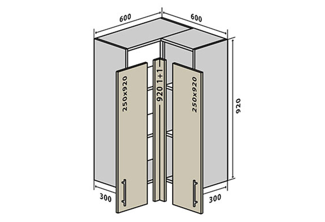 Фото В58 Тумба кутова 60х60 Прайм Люкс / Prime Luxe VIP-master
