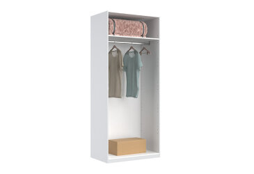 Image Шафа MiroMark Ідеа / Idea 2дв 90 см білий глянець