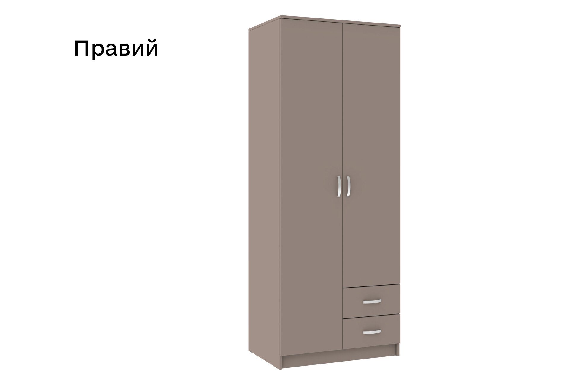 Фото 6 - Шафа Київський стандарт М-стиль 2Д2Ш 2-дверна 80 см