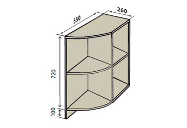 Фото Н37R Полки угловые Прайм Люкс / Prime Luxe Вип-Мастер