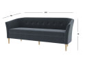 Image 11 - Диван UMa Соната 3C 191x66 см нерозкладний графіт (Fancy 97)
