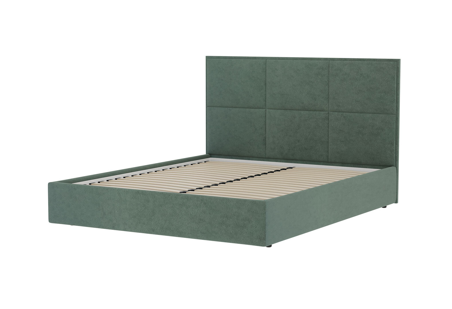 Фото 4 - Кровать-подиум VND Астон подъемная 160х200 см, Siena 1020 Moss (серо-зеленый)